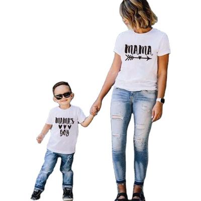 China Anti-pilling outfits mom and baby matching clothes combed 100% cotton womens shirts matching clothes dad daugter and son i family t-shirts for sale