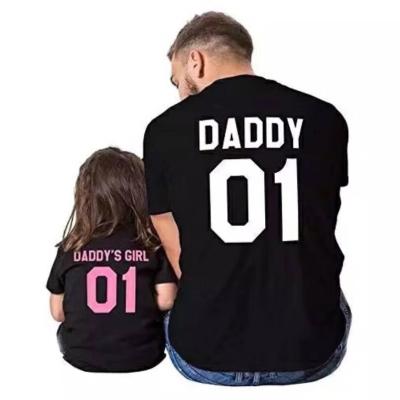 China Anti-pilling Hot Matching Cheap Father And Son Clothes T-shirt Suit Family T-shirt With Number Print Shirt Father And Daughter Shirt for sale