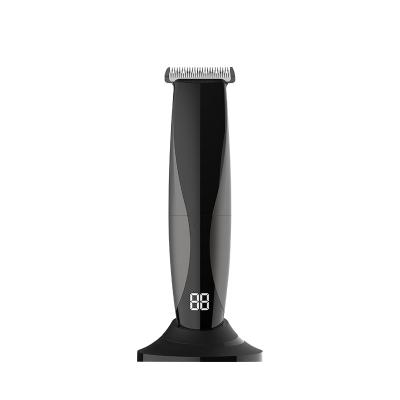 China Best Professional Safety LCD Display Logo Hair Clipper Rechargeable Customized Hair Trimmer For Salon for sale