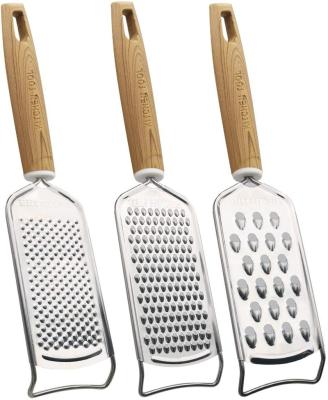 China Sustainable Lemon Zester and Cheese Grater Hand Grip Curve Heavy Duty Cheese Grater Grater Stainless Steel for sale