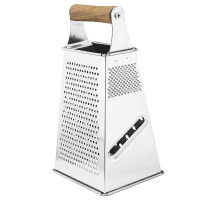 China Kithcen Tool Boxed Grater Cheese Grater Wooden Handle Perfect For Grading Cheeses, Fruits, Vegetables, Chocolates for sale