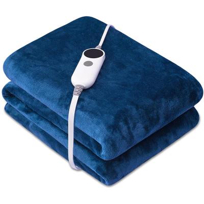 China Non-Toxic High Quality Single Electric Heated Throw Blanket Flannel Fleece Overblanket for sale