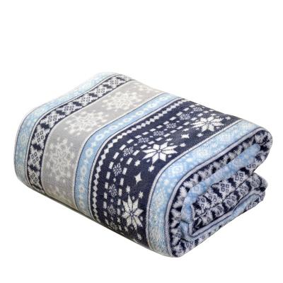 China New Style Anti-pilling Flannel Blanket Soft Printed Cozy Blue Fleece Blanket For Adults Kids Throw Fur Blanket LOW MOQ for sale