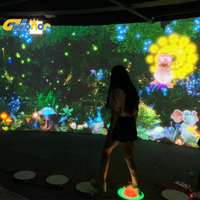 China Pisos 3d game interactivos projector play juegos de realidad interactive virtual parque 3D animal jumping game for sale