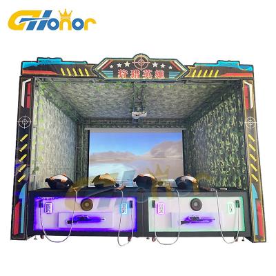 China High Quality Metal+Plastic 4-6 Players Hunting Hero Video Shooting Gun Video Game VR Hunter Shooting Arcade Game Projector Machine For Sale for sale