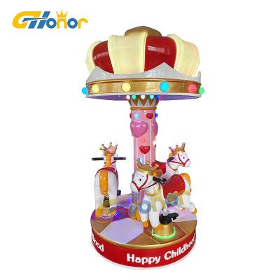 China Portable Indoor Outdoor Fairground Mini Kids Portable Merry Go Round Kiddie Ride Carousel Horses For Children 1170*2370MM for sale