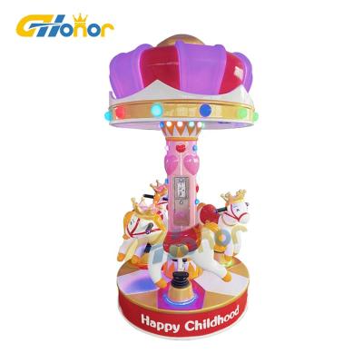 China Amusement Park Indoor Outdoor Kiddie Coin Operated Children Rides Small Portable Merry Go Round Carousel Game Machine For Sale 1170*2370MM for sale