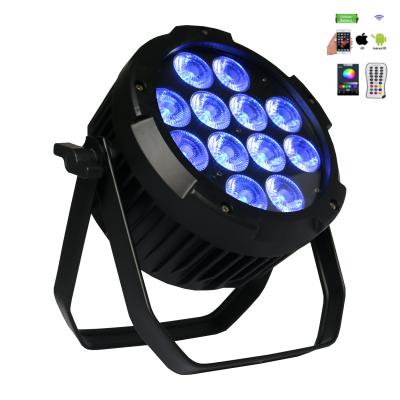 China High quality and longevity IP65 12pcs size battery operated wifi dmx par brilliance RGBWA+UV 6in1 LED wireless stage light for sale