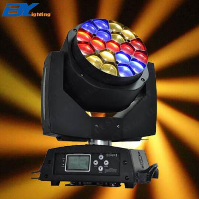 China 19x15w stage led head wash dmx moving light stage bee eye led head moving light for sale