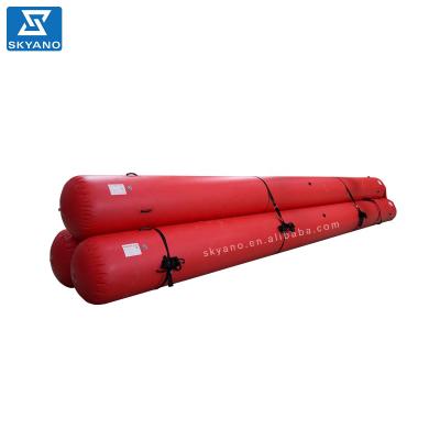 China 0.9mm SKYANO PVC Water Filled Inflatable Cylindrical Flood Control Rubber Barrier for sale