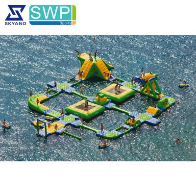 China Water Parks Inflatable Water Park Water Lane Water Slide Pool Game Equipment for sale