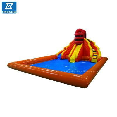 China 0.9mm +0.55 Plato PVC Tarpaulin Inflatable Large Pool Castle Ocean Ball Pool for sale