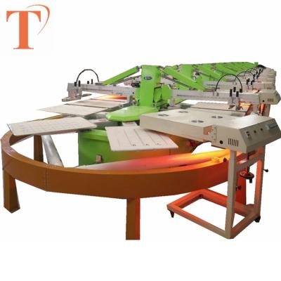 China Garment Shops Easy To Operate Automatic Multicolor Oval Digital Fabric Screen Printing Printing Machine for sale