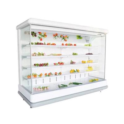 China Single Eye Design Commercial Refrigerated Refrigerator Showcase Temperature Catch Glass Door Display for sale