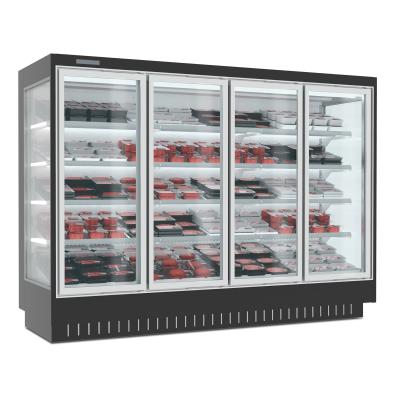 China Advanced Single-Temperature Air Door Management Freezer Commercial Glass Merchandiser for sale