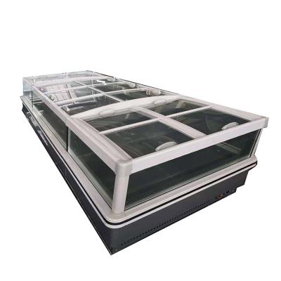 China Horizontal Single-temperature fridge equipment island freezer China factory seller supermarkt used island display freezer supplier for sale