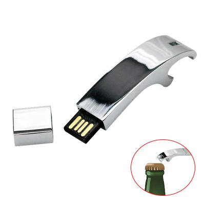 China Storage Files Corporate Gifts Bottle Opener Metal Flash Drive 8GB Large Capacity Data Metal Pen Drive Stick for sale