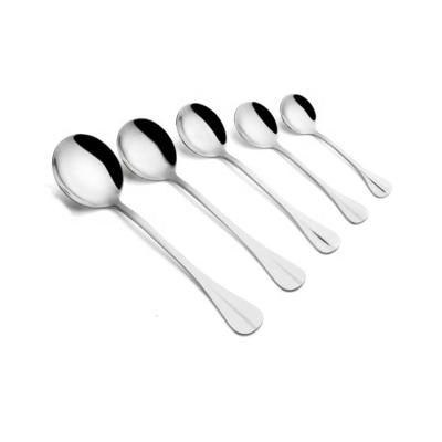 China P&M Custom 304 Disposable Table Spoon Stainless Steel Tube Administer 304 Stainless Steel Disposable Spoon Spoon for sale