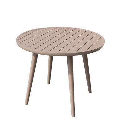 China Modern classic design aluminum alloy round table no rust in sun and rain outdoor table for sale