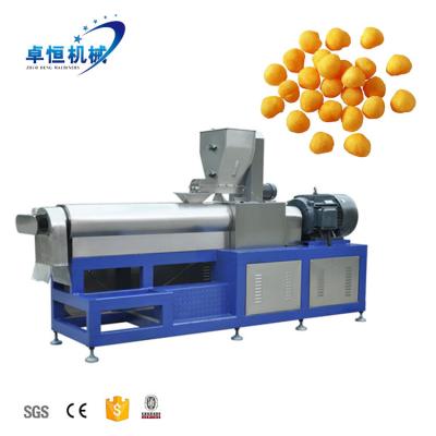 China stainless steel double screw corn puff snack cheese balls making machine for 23*3*3m for sale