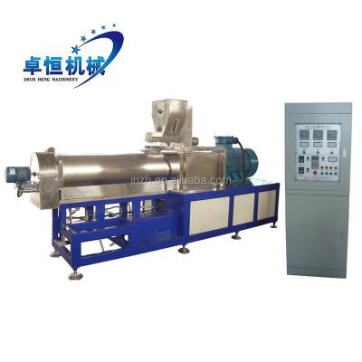 China Auto CAD Layout Twin Screw Extruder voor vis, garnalen, voer en voedselverwerkingsinstallatie Te koop