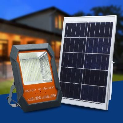 China Garden 100W 200W 300W Gray ABS Flood Lights IP65 Waterproof Outdoor Garden Led Solar Street Light for sale