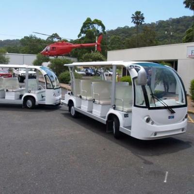 China full electric minibus /sightseeing golf car with trailer for tourist, EG6158T EG6158T for sale