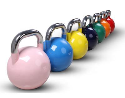 China Durable RIAO Logo Steel Color Competition Kettlebell made to order for sale