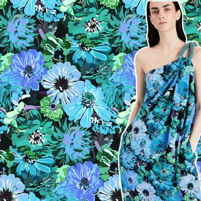 China Sustainably Recycled Anti-Static Printing Pattern Polyester Custom Fabric for sale