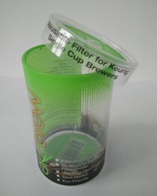 China Plastic Folding Box for coffee, Cylinder,screen printing for sale