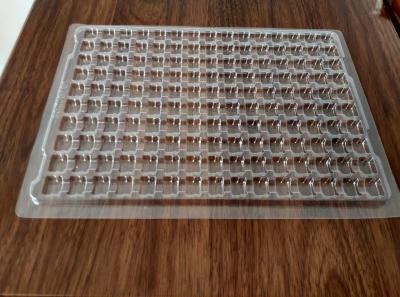 China 72 holes clear blister packing tray blister products  folding boxes for sale