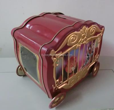 China Recyclable truck shaped tin box; beautiful toy tin truck shaped box for sale