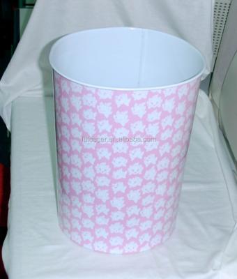 China Home waste paper trash can, metal garbage bin, tinplate trash can for sale