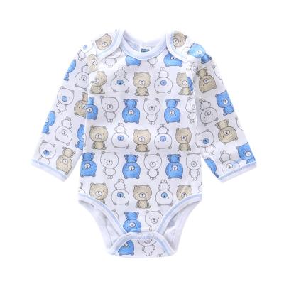 China Factory Supply 100% Cotton Accept Custom 100% Cotton Baby Clothes Long Sleeves Baby Romper Jumpsuit for sale