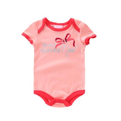 China 100%COTTON factory direct sale OEM 2022 newborn baby clothes short sleeve baby jumpsuit romper for sale