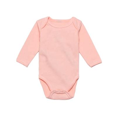 China Custom Printed Baby Clothes Newborn Infants Romper For Onesie Cotton Long Sleeve Customized Solid Color for sale