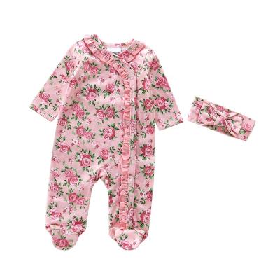 China 2022 New Arrivals Custom Printed Baby Clothing Romper Long Sleeve Onesie Custom Baby Onesie Printing Solid Color Baby Rompers Sublimation for sale