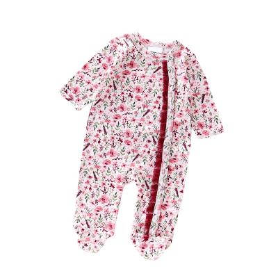 China 2022 New Arrivals Baby Flower Print Overalls Custom Printed 100% Cotton Can Be Customized Cheap for sale