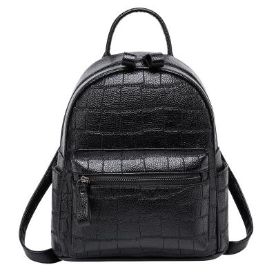 China Mini Backpacks Women Waterproof PU Leather Cute Backpack Small Female Black White Backbags For Teen Girls Fashion Bagpack Woman for sale