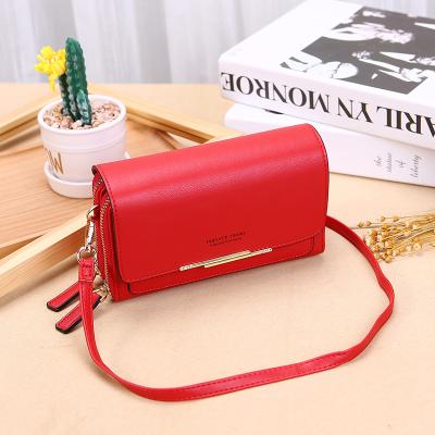 China Fashion Soft Leather Women's Solid Color Single Messenger Pu Shoulder Bag For Girls Women for sale