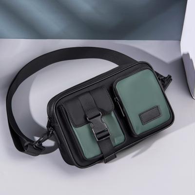 China New Causal Nylon Unisex Messenger Bag Fashion Small Shoulder Cloth Waterproof Nylon Male Mini Chest Sport Crossbody Bags for sale