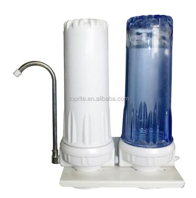 China High Quality Household Prefiltration KK-D-10 Water Filter Double Filtration With Faucet Water Purifier for sale