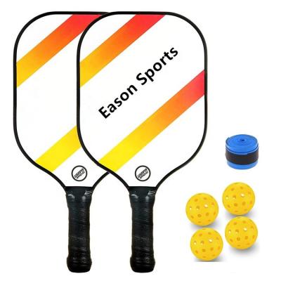 China Pickleball Sports Eason Sports China Factory Wholesale OEM Graphite Carbon Fiber Pickleball Paddle High End Set for sale