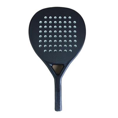 China 3K OEM Carbon Face+Carbon Frame+Soft EVA Graphite Carbon Paddle Tennis Racket 3K Woven Beach Tennis Paddles Sets for sale