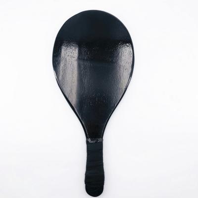 China OEM Factory Solid Poplar Wood Beach Tennis Racquet Wooden Paddle Paddle Racket for sale