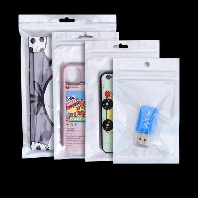 China Moisture-proof Resealable Custom Case Cell Phone Case Clear Laminated Plastic Bag Phone Packaging PET Eco-Friendly for sale