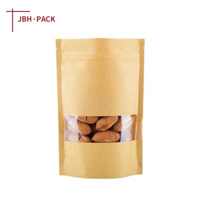 China Custom Biodegradable For Food Grade Package Customized Printed Logo Recycled Brown Kraft Paper Bags for sale