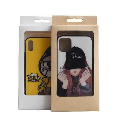 China Recyclable Biodegradable Iphone Case Packing Box Phone Case Packaging Custom Color Mobile Cell Phone Case Packing Box With Logo for sale