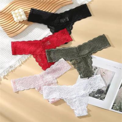 China Anti-Bacterial Custom Style Women Lace Panties  Briefs Underwear Ropa interior de mujer Low Waist Panty Women Las bragas Ladies Thongs Tanga for sale