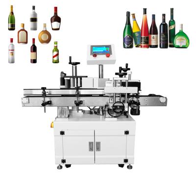 China Paper Automatic Sticker Food Round Bottle Labeling Machine for Pet Bottles Plastic Cans Brew Beer Wine Factory for sale